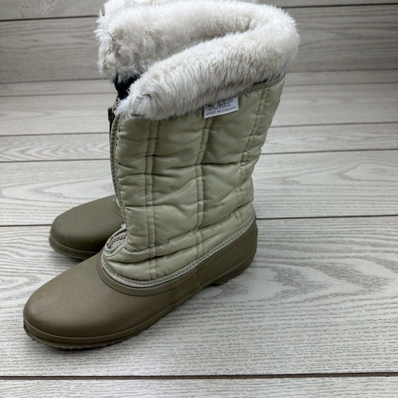 SOREL Quebec Boots Dove Grey ZIpper Closure CANADA by Kaufman Footwear(Read) - Picture 6 of 11